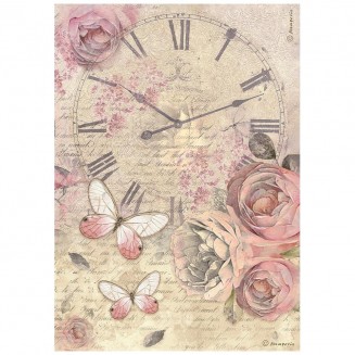 Stamperia Ριζόχαρτο Decoupage A4 (21X29,7cm) Shabby Rose Clock