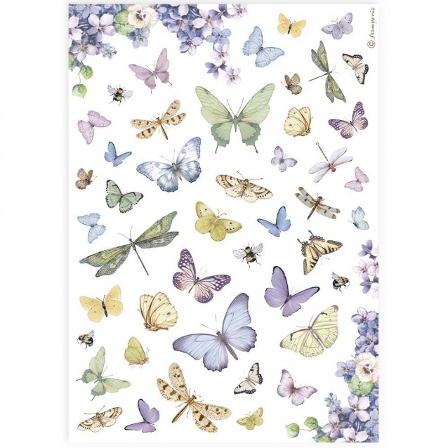 Stamperia Ριζόχαρτο Decoupage A4 (21X29,7cm) Butterflies