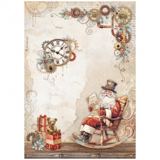 Stamperia Ριζόχαρτο Decoupage A4 (21X29,7cm) Gear up for Christmas Santa Claus