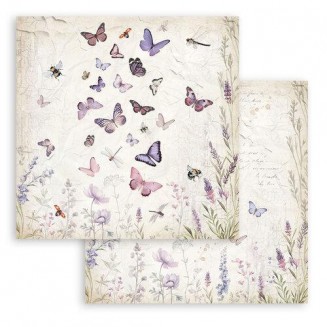 Stamperia Χαρτί Scrapbooking 30,5X30,5cm Διπλής Όψης Lavender Butterflies