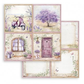 Stamperia Χαρτί Scrapbooking 30,5X30,5cm Διπλής Όψης Lavender 4 Cards