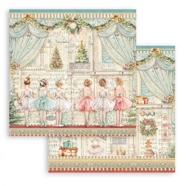 Stamperia Χαρτί Scrapbooking 30,5X30,5cm Διπλής Όψης Ballet