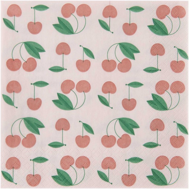 Rico Design 20 Χαρτοπετσέτες 33x33cm Cherries FSC