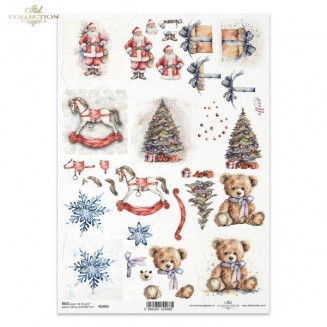 Itd. Collection Ριζόχαρτο Decoupage A4 (21x29,7cm) Christmas Retro