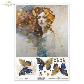 Itd. Collection Ριζόχαρτο Decoupage A4 (21x29,7cm) Klimt III