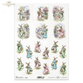 Itd. Collection Ριζόχαρτο Decoupage A4 (21x29,7cm) Easter Bunny