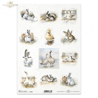 Itd. Collection Ριζόχαρτο Decoupage A4 (21x29,7cm) Farm Animals