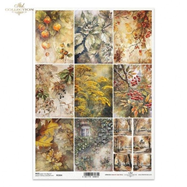 Itd. Collection Ριζόχαρτο Decoupage A4 (21x29,7cm) Autumn Plants