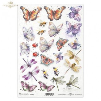 Itd. Collection Ριζόχαρτο Decoupage A4 (21x29,7cm) Butterflies