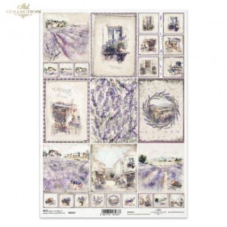 Itd. Collection Ριζόχαρτο Decoupage A4 (21x29,7cm) Lavender Fields