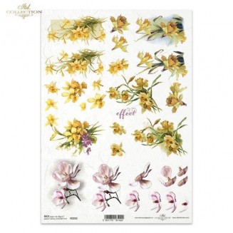 Itd. Collection Ριζόχαρτο Decoupage A4 (21x29,7cm) Daffodils and Magnolias