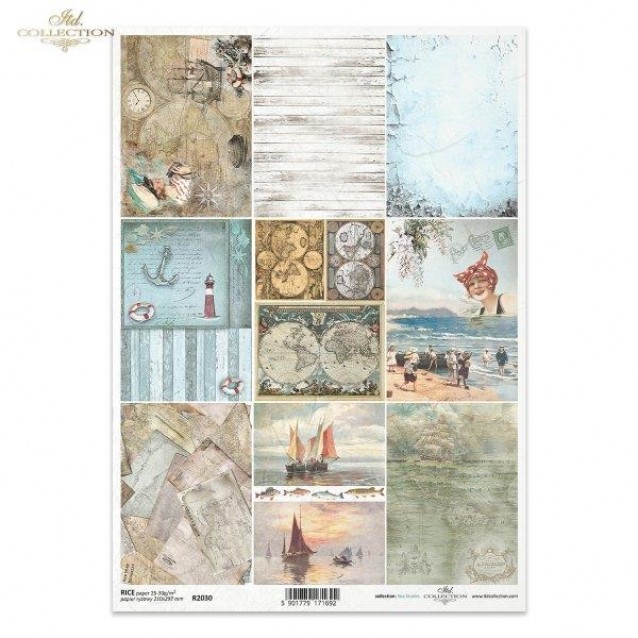 Itd. Collection Ριζόχαρτο Decoupage A4 (21x29,7cm) Maritime Motifs