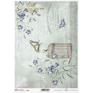 Itd. Collection Ριζόχαρτο Decoupage A4 (21x29,7cm) Blue-Bells