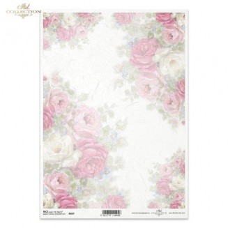 Itd. Collection Ριζόχαρτο Decoupage A4 (21x29,7cm) Pastel Roses II