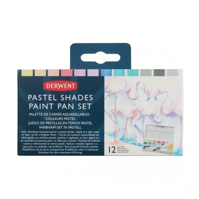 Derwent Κασετίνα Pocket με 12 πλακάκια Pastel Shades Paint