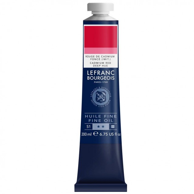 Lefranc & Bourgeois 200ml Fine Λάδι 882 Cadmium Red Deep Hue