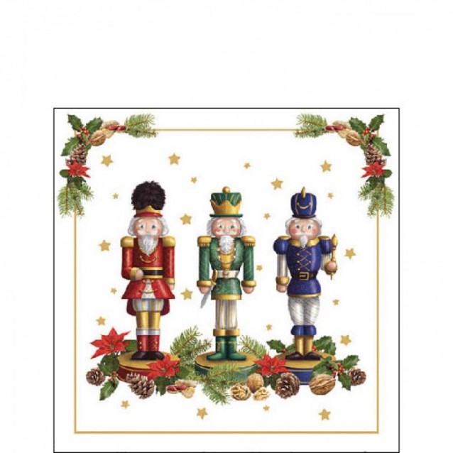 Ambiente 20 Χαρτοπετσέτες 25x25cm 3φύλλες Bearded Nutcracker FSC