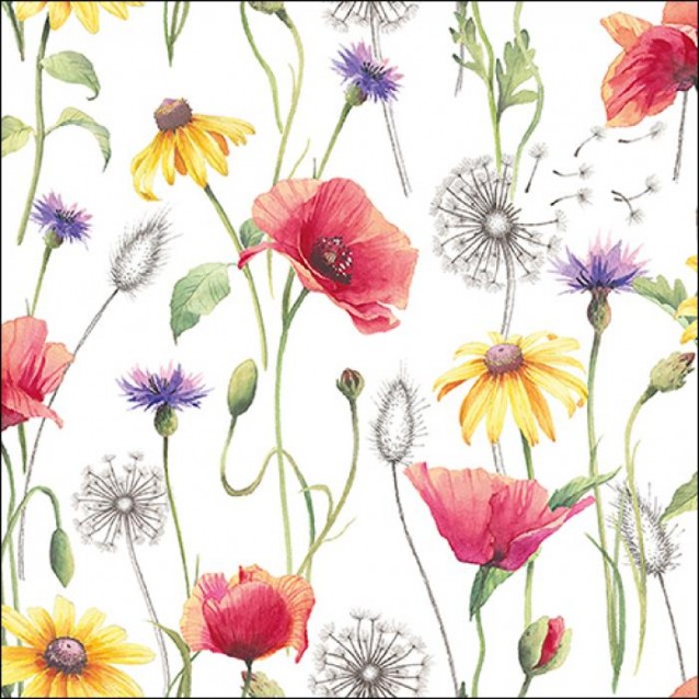 Ambiente 20 Χαρτοπετσέτες 33x33cm 3φύλλες Poppy meadow FSC