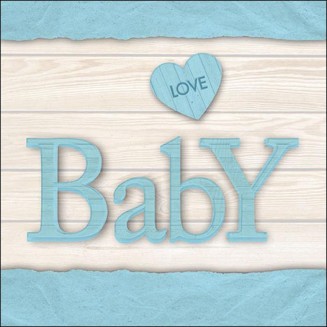 Ambiente 20 Χαρτοπετσέτες 33x33cm 3φύλλες Baby love boy FSC