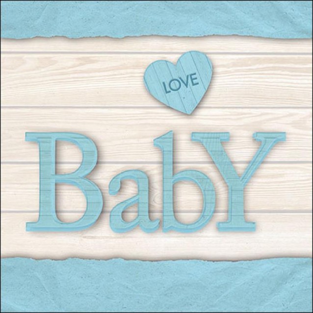 Ambiente 20 Χαρτοπετσέτες 33x33cm 3φύλλες Baby love boy FSC