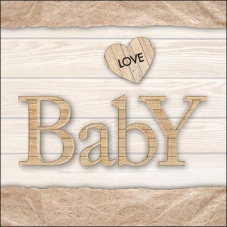 Ambiente 20 Χαρτοπετσέτες 33x33cm 3φύλλες Baby love nature FSC