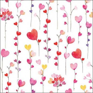 Ambiente 20 Χαρτοπετσέτες 33x33cm 3φύλλες Hearts garlands FSC