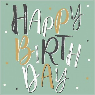 Ambiente 20 Χαρτοπετσέτες 33x33cm 3φύλλες Birthday celebration green FSC