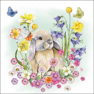 Ambiente 20 Χαρτοπετσέτες 33x33cm 3φύλλες Little rabbit FSC