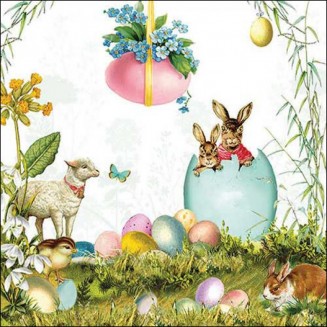 Ambiente 20 Χαρτοπετσέτες 33x33cm 3φύλλες Easter surprise FSC