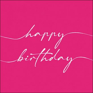 Ambiente 20 Χαρτοπετσέτες 33x33cm 3φύλλες Birthday note white/red FSC