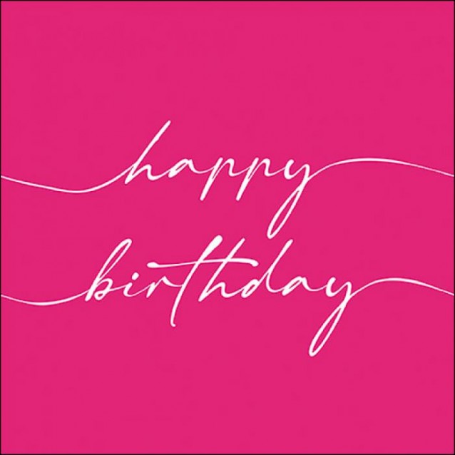 Ambiente 20 Χαρτοπετσέτες 33x33cm 3φύλλες Birthday note white/red FSC