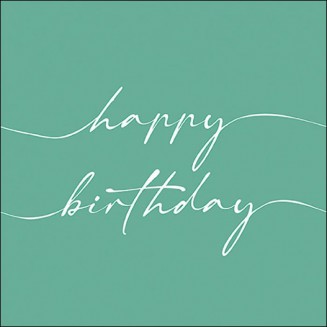 Ambiente 20 Χαρτοπετσέτες 33x33cm 3φύλλες Birthday note white/green FSC