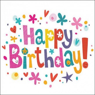 Ambiente 20 Χαρτοπετσέτες 33x33cm 3φύλλες Birthday wishes white FSC