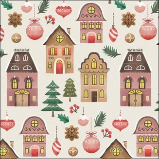 Ambiente 20 Χαρτοπετσέτες 33x33cm 3φύλλες Christmas at home cream FSC