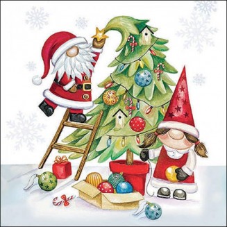 Ambiente 20 Χαρτοπετσέτες 33x33cm 3φύλλες Gonks decorating tree FSC