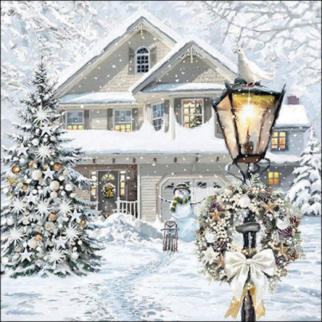 Ambiente 20 Χαρτοπετσέτες 33x33cm 3φύλλες Christmas house FSC