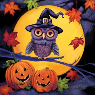 Ambiente 20 Χαρτοπετσέτες 33x33cm 3φύλλες Halloween owl FSC