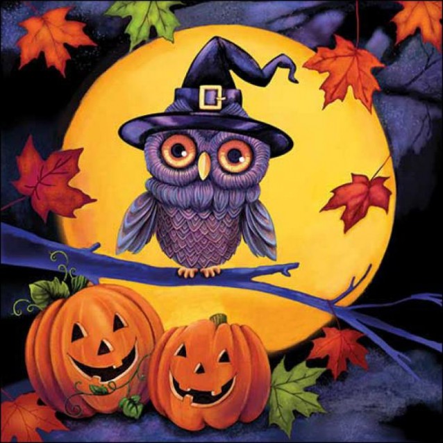 Ambiente 20 Χαρτοπετσέτες 33x33cm 3φύλλες Halloween owl FSC