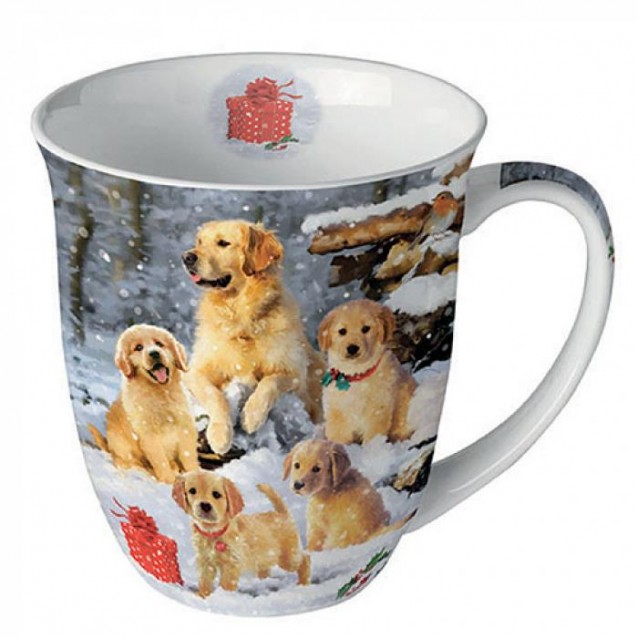 Ambiente Πορσελάνινη Κούπα 400ml Golden Retriever Puppies