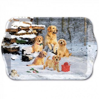 Ambiente Δίσκος Μελαμίνης 13x21cm Golden Retriever Puppies