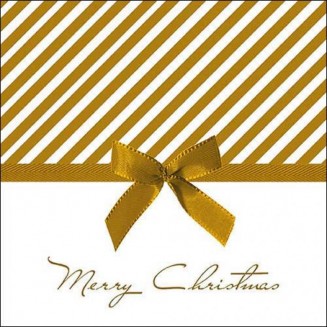 Ambiente 20 Χαρτοπετσέτες 33x33cm 3φύλλες Christmas bow gold FSC