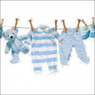 Ambiente 20 Χαρτοπετσέτες 33x33cm 3φύλλες Baby boy clothes FSC