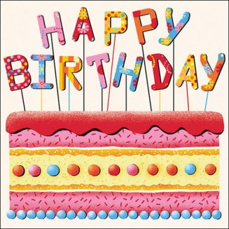 Ambiente 20 Χαρτοπετσέτες 33x33cm 3φύλλες Birthday cake FSC