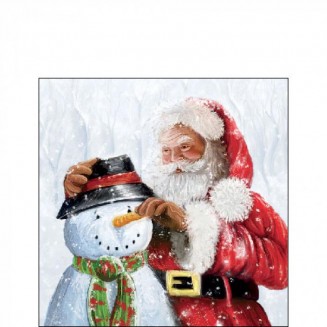 Ambiente 20 Χαρτοπετσέτες 25x25cm 3φύλλες Santa & Snowman FSC