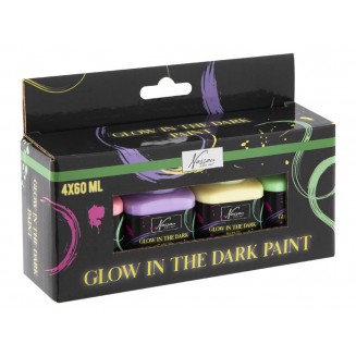 Nassau 4 Ακρυλικά Χρώματα 60ml Glow in the Dark