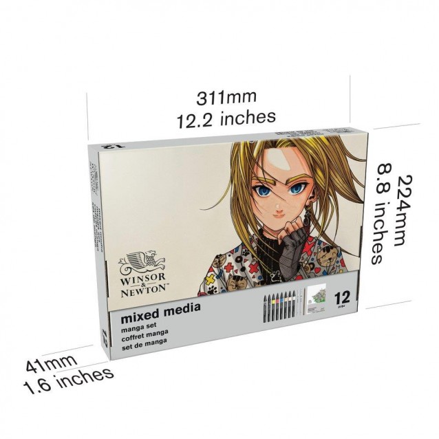 Winsor & Newton Σετ Δώρου Manga Mixed Media 12 τεμαχίων