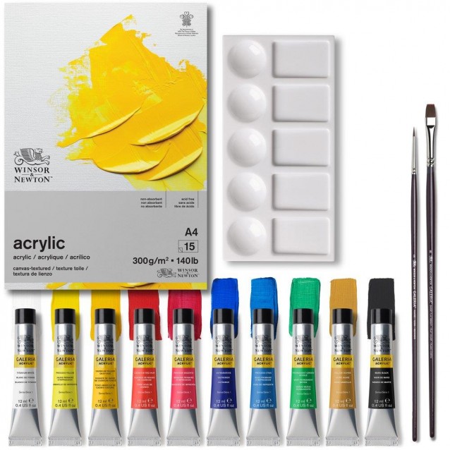 Winsor & Newton Σετ Δώρου Galeria Acrylics Essentials 14 τεμαχίων