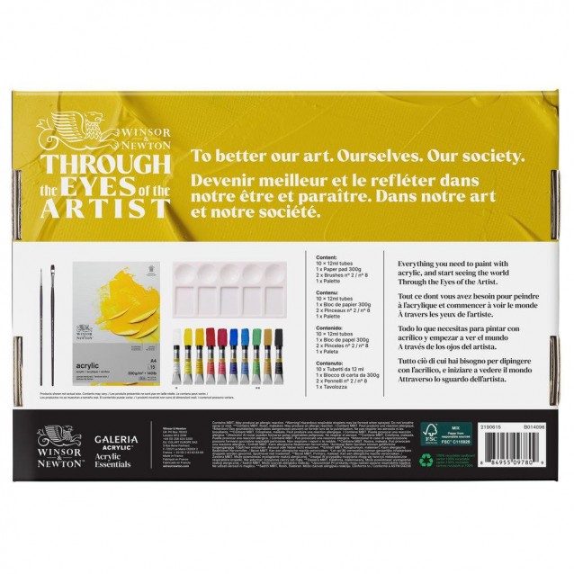 Winsor & Newton Σετ Δώρου Galeria Acrylics Essentials 14 τεμαχίων