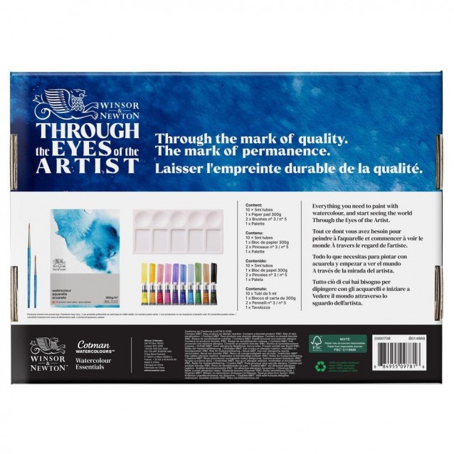 Winsor & Newton Σετ Δώρου Cotman Watercolour Essentials 14 τεμαχίων