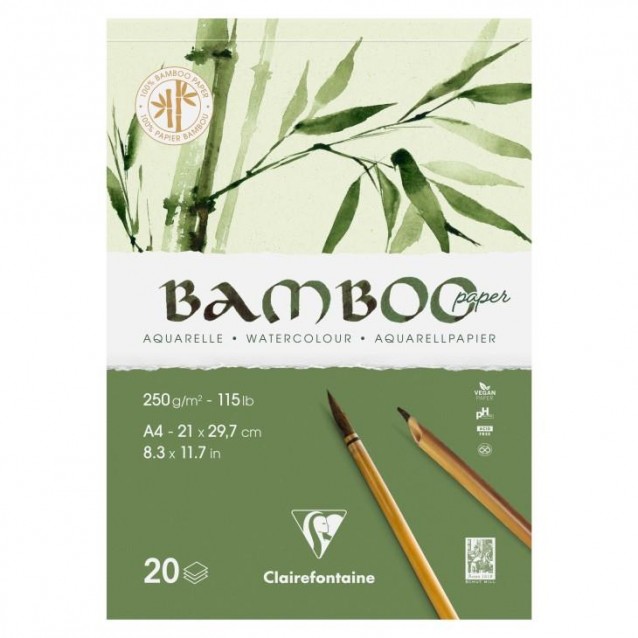 Clairefontaine Μπλοκ Ακουαρέλας Bamboo 25Φ Α4 (21x29,7cm) 250g